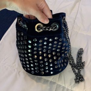 JustFab Navy Round Purse